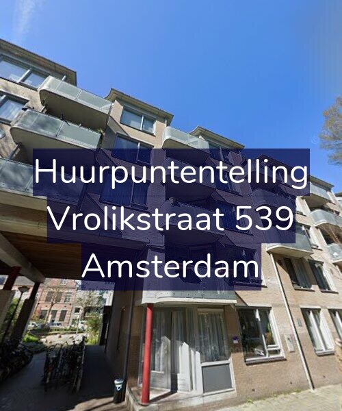 Foto gevel Huurpuntentelling voor Vrolikstraat 539, Amsterdam