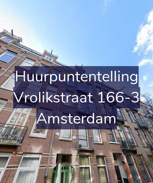 Foto gevel Huurpuntentelling voor Vrolikstraat 166-3, Amsterdam