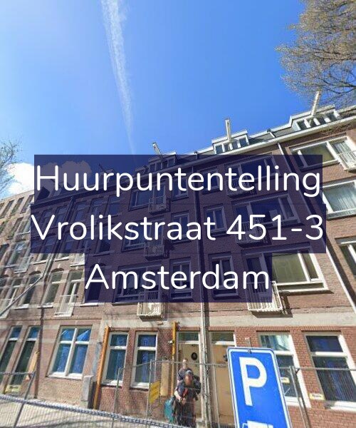 Foto gevel Huurpuntentelling voor Vrolikstraat 451-3, Amsterdam