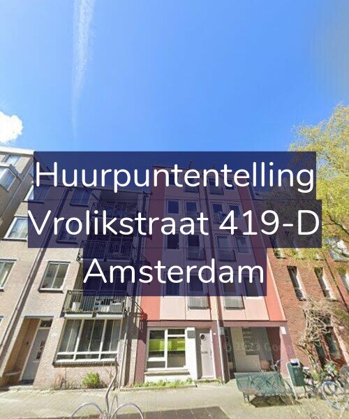 Foto gevel Huurpuntentelling voor Vrolikstraat 419-D, Amsterdam