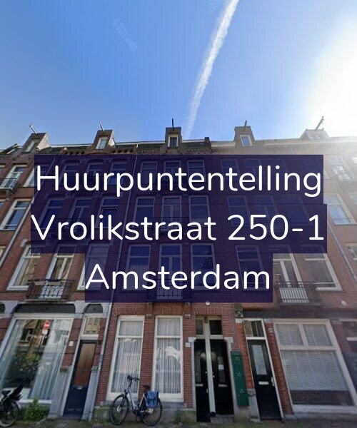 Foto gevel Huurpuntentelling voor Vrolikstraat 250-1, Amsterdam