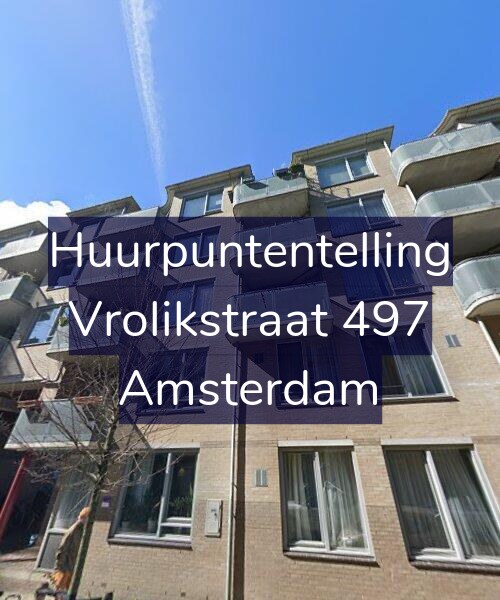 Foto gevel Huurpuntentelling voor Vrolikstraat 497, Amsterdam