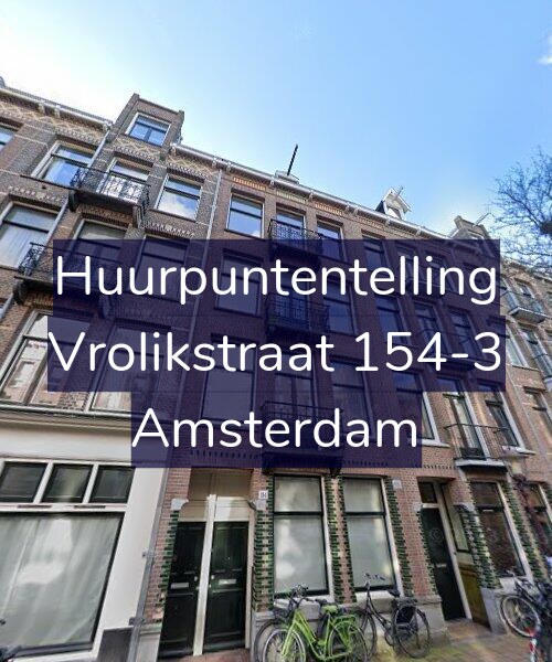 Foto gevel Huurpuntentelling voor Vrolikstraat 154-3, Amsterdam