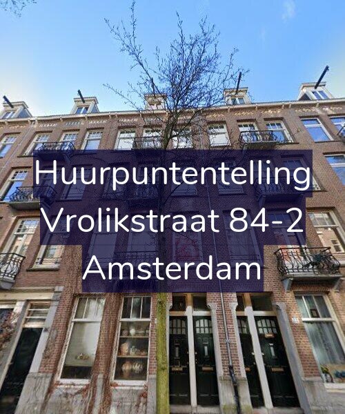 Foto gevel Huurpuntentelling voor Vrolikstraat 84-2, Amsterdam