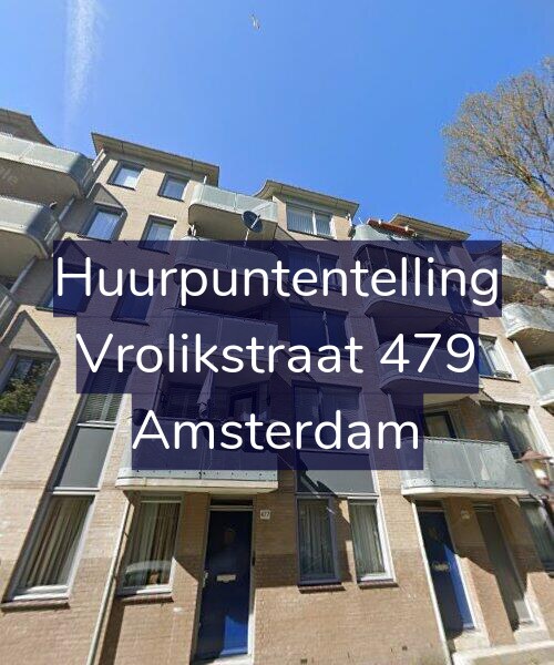 Foto gevel Huurpuntentelling voor Vrolikstraat 479, Amsterdam