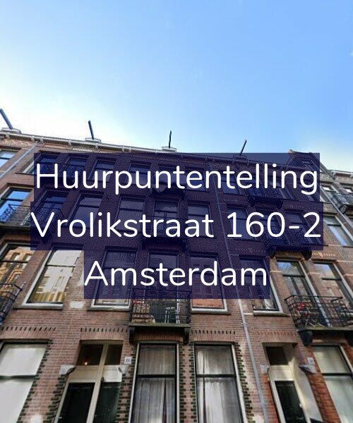Foto gevel Huurpuntentelling voor Vrolikstraat 160-2, Amsterdam