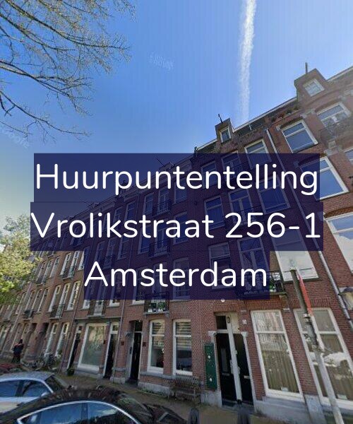 Foto gevel Huurpuntentelling voor Vrolikstraat 256-1, Amsterdam