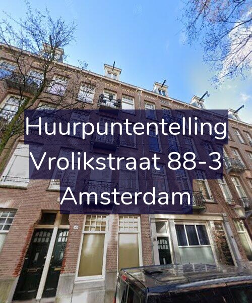 Foto gevel Huurpuntentelling voor Vrolikstraat 88-3, Amsterdam