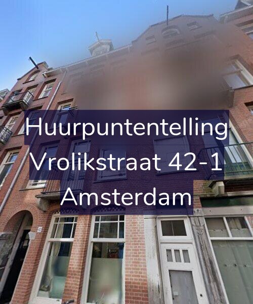 Foto gevel Huurpuntentelling voor Vrolikstraat 42-1, Amsterdam