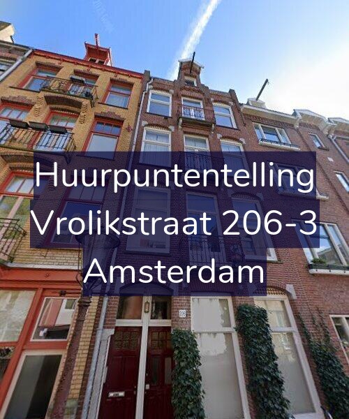 Foto gevel Huurpuntentelling voor Vrolikstraat 206-3, Amsterdam