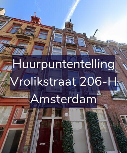 Foto gevel Huurpuntentelling voor Vrolikstraat 206-H, Amsterdam
