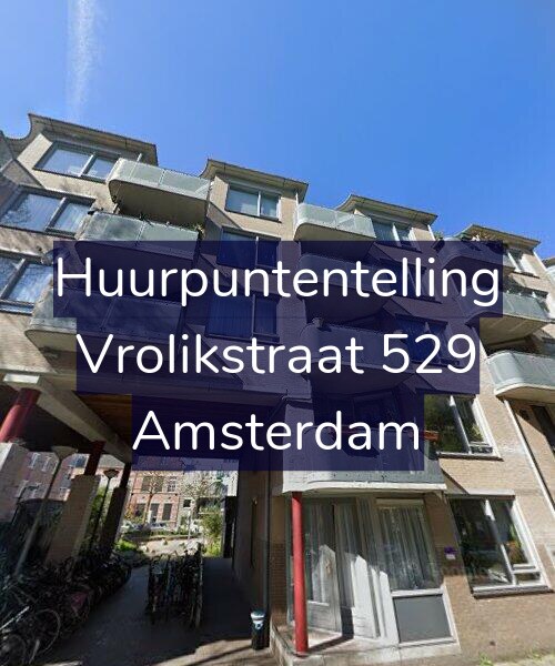 Foto gevel Huurpuntentelling voor Vrolikstraat 529, Amsterdam