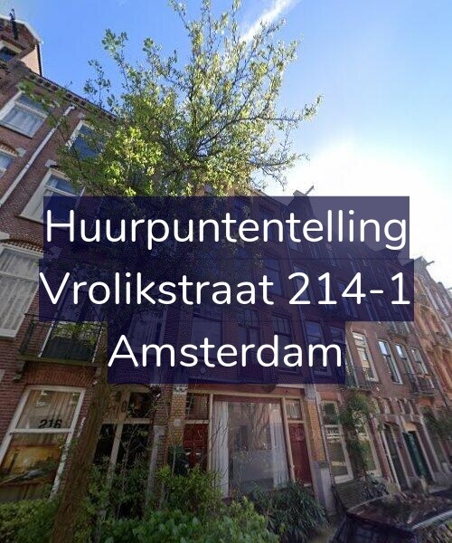 Foto gevel Huurpuntentelling voor Vrolikstraat 214-1, Amsterdam