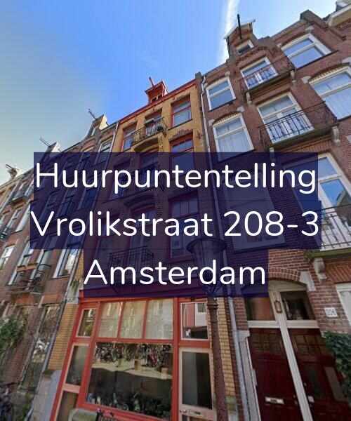 Foto gevel Huurpuntentelling voor Vrolikstraat 208-3, Amsterdam