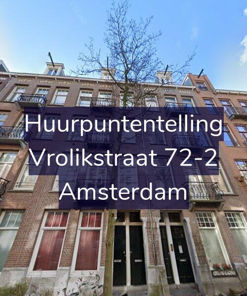 Foto gevel Huurpuntentelling voor Vrolikstraat 72-2, Amsterdam