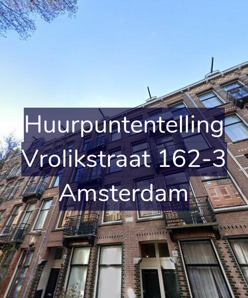 Foto gevel Huurpuntentelling voor Vrolikstraat 162-3, Amsterdam