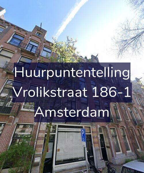 Foto gevel Huurpuntentelling voor Vrolikstraat 186-1, Amsterdam