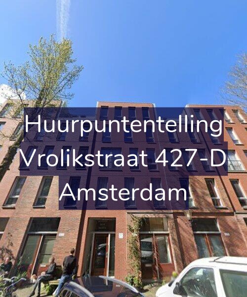 Foto gevel Huurpuntentelling voor Vrolikstraat 427-D, Amsterdam