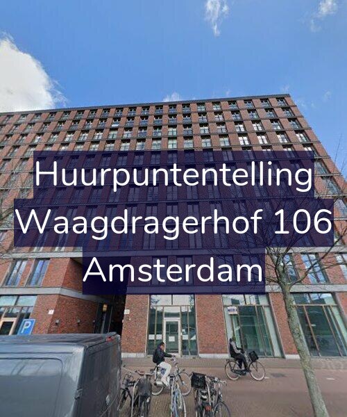 Foto gevel Huurpuntentelling voor Waagdragerhof 106, Amsterdam