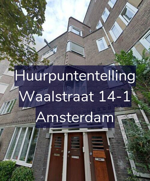 Foto gevel Huurpuntentelling voor Waalstraat 14-1, Amsterdam