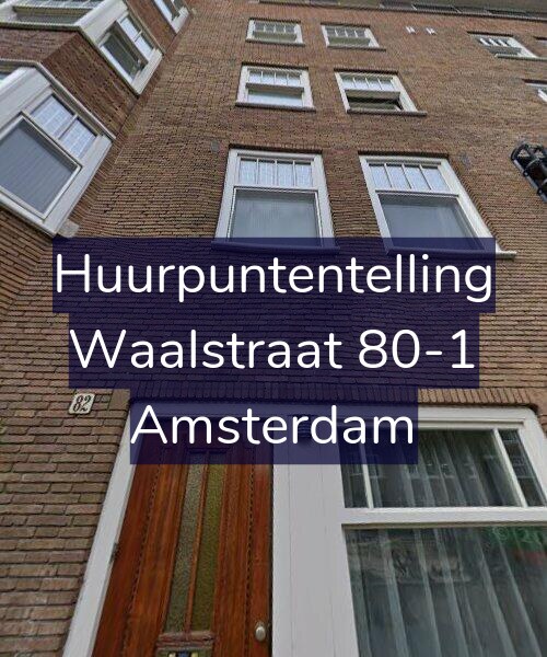 Foto gevel Huurpuntentelling voor Waalstraat 80-1, Amsterdam