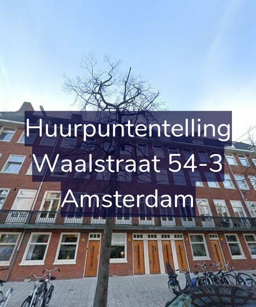Foto gevel Huurpuntentelling voor Waalstraat 54-3, Amsterdam