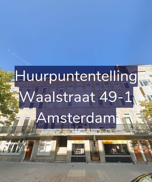 Foto gevel Huurpuntentelling voor Waalstraat 49-1, Amsterdam