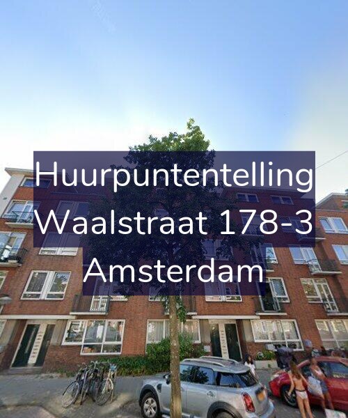Foto gevel Huurpuntentelling voor Waalstraat 178-3, Amsterdam