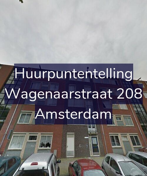 Foto gevel Huurpuntentelling voor Wagenaarstraat 208, Amsterdam