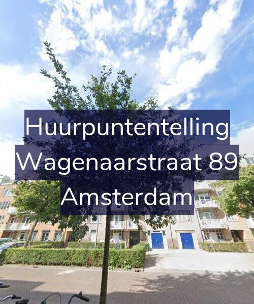 Foto gevel Huurpuntentelling voor Wagenaarstraat 89, Amsterdam