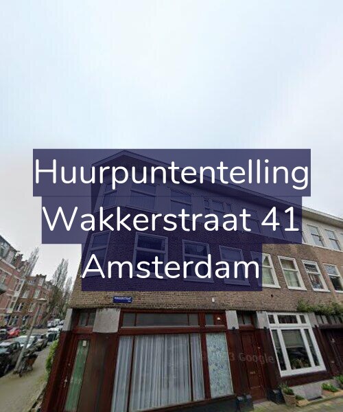 Foto gevel Huurpuntentelling voor Wakkerstraat 41, Amsterdam