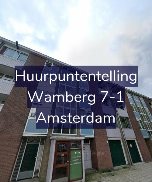 Foto gevel Huurpuntentelling voor Wamberg 7-1, Amsterdam