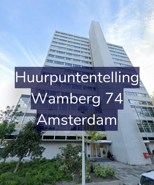 Foto gevel Huurpuntentelling voor Wamberg 74, Amsterdam