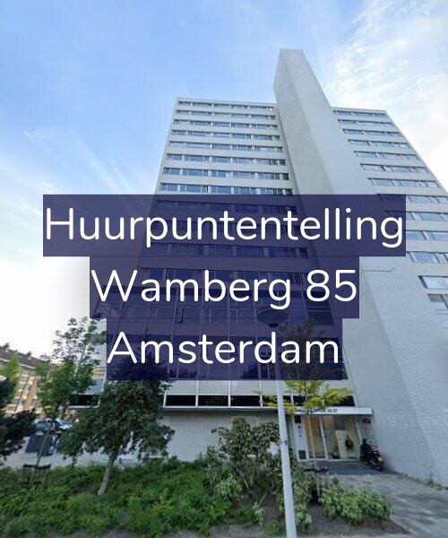 Foto gevel Huurpuntentelling voor Wamberg 85, Amsterdam