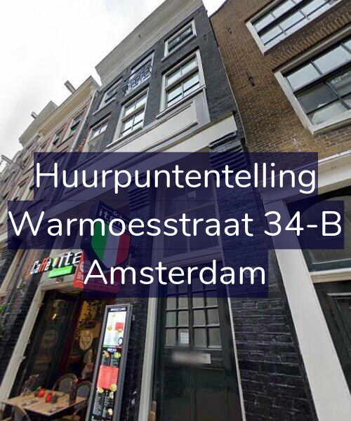 Foto gevel Huurpuntentelling voor Warmoesstraat 34-B, Amsterdam