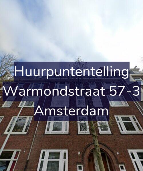 Foto gevel Huurpuntentelling voor Warmondstraat 57-3, Amsterdam