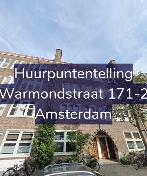Foto gevel Huurpuntentelling voor Warmondstraat 171-2, Amsterdam