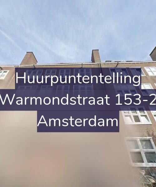 Foto gevel Huurpuntentelling voor Warmondstraat 153-2, Amsterdam