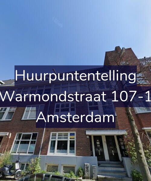 Foto gevel Huurpuntentelling voor Warmondstraat 107-1, Amsterdam