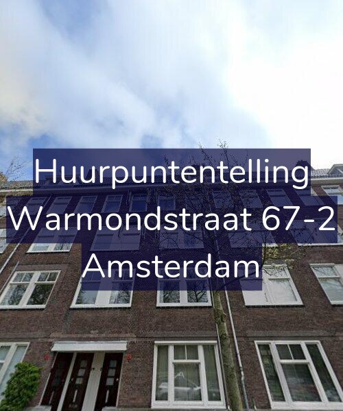 Foto gevel Huurpuntentelling voor Warmondstraat 67-2, Amsterdam