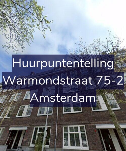 Foto gevel Huurpuntentelling voor Warmondstraat 75-2, Amsterdam