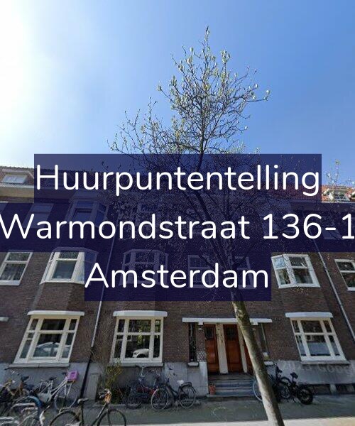 Foto gevel Huurpuntentelling voor Warmondstraat 136-1, Amsterdam
