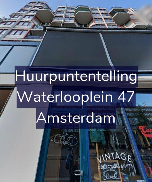 Foto gevel Huurpuntentelling voor Waterlooplein 47, Amsterdam