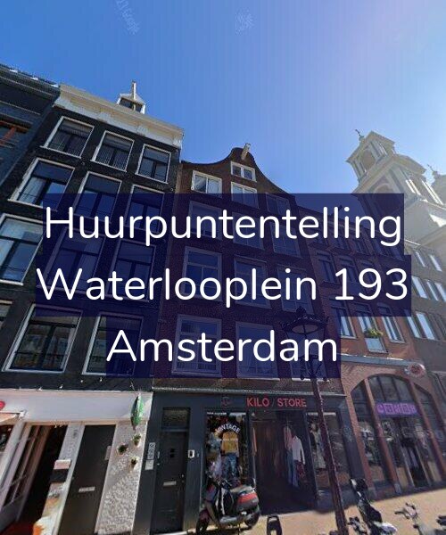 Foto gevel Huurpuntentelling voor Waterlooplein 193, Amsterdam