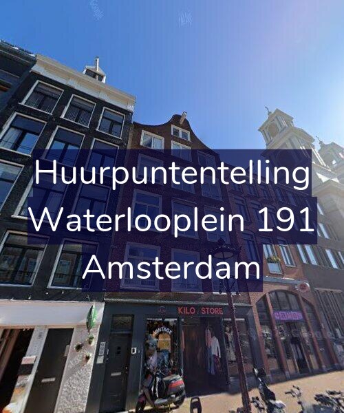 Foto gevel Huurpuntentelling voor Waterlooplein 191, Amsterdam
