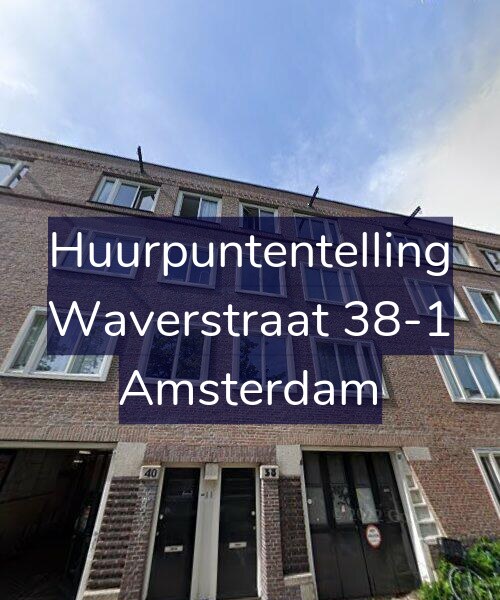 Foto gevel Huurpuntentelling voor Waverstraat 38-1, Amsterdam
