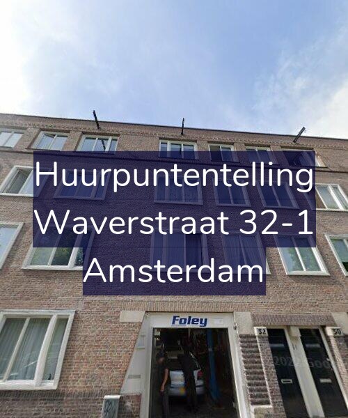 Foto gevel Huurpuntentelling voor Waverstraat 32-1, Amsterdam