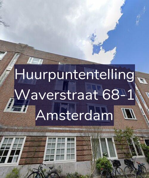Foto gevel Huurpuntentelling voor Waverstraat 68-1, Amsterdam