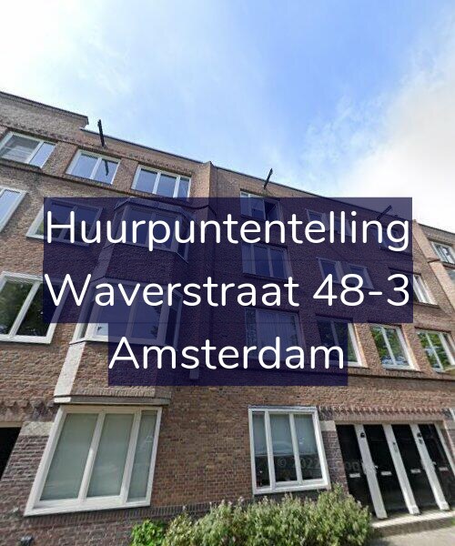 Foto gevel Huurpuntentelling voor Waverstraat 48-3, Amsterdam