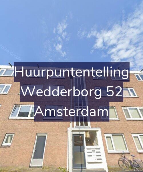 Foto gevel Huurpuntentelling voor Wedderborg 52, Amsterdam